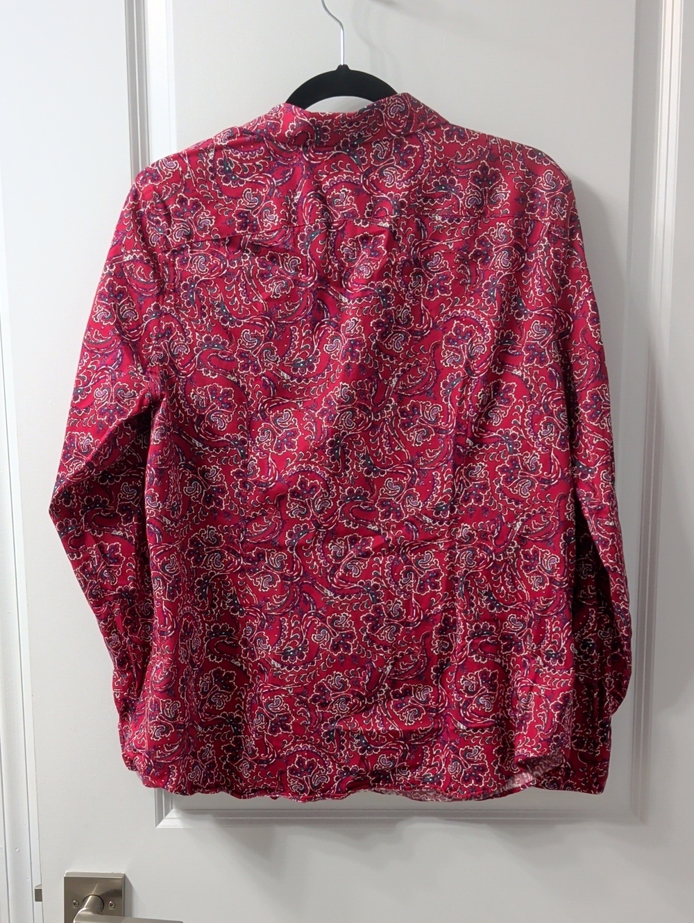 Chaps Red Paisley, Button-Front Shirt - Picture 5 of 5